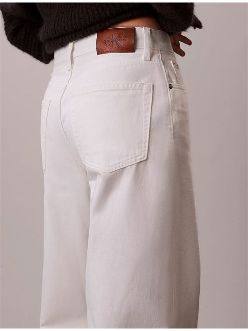 the wide leg raw hem CALVIN KLEIN JEANS | LV047F733GASN